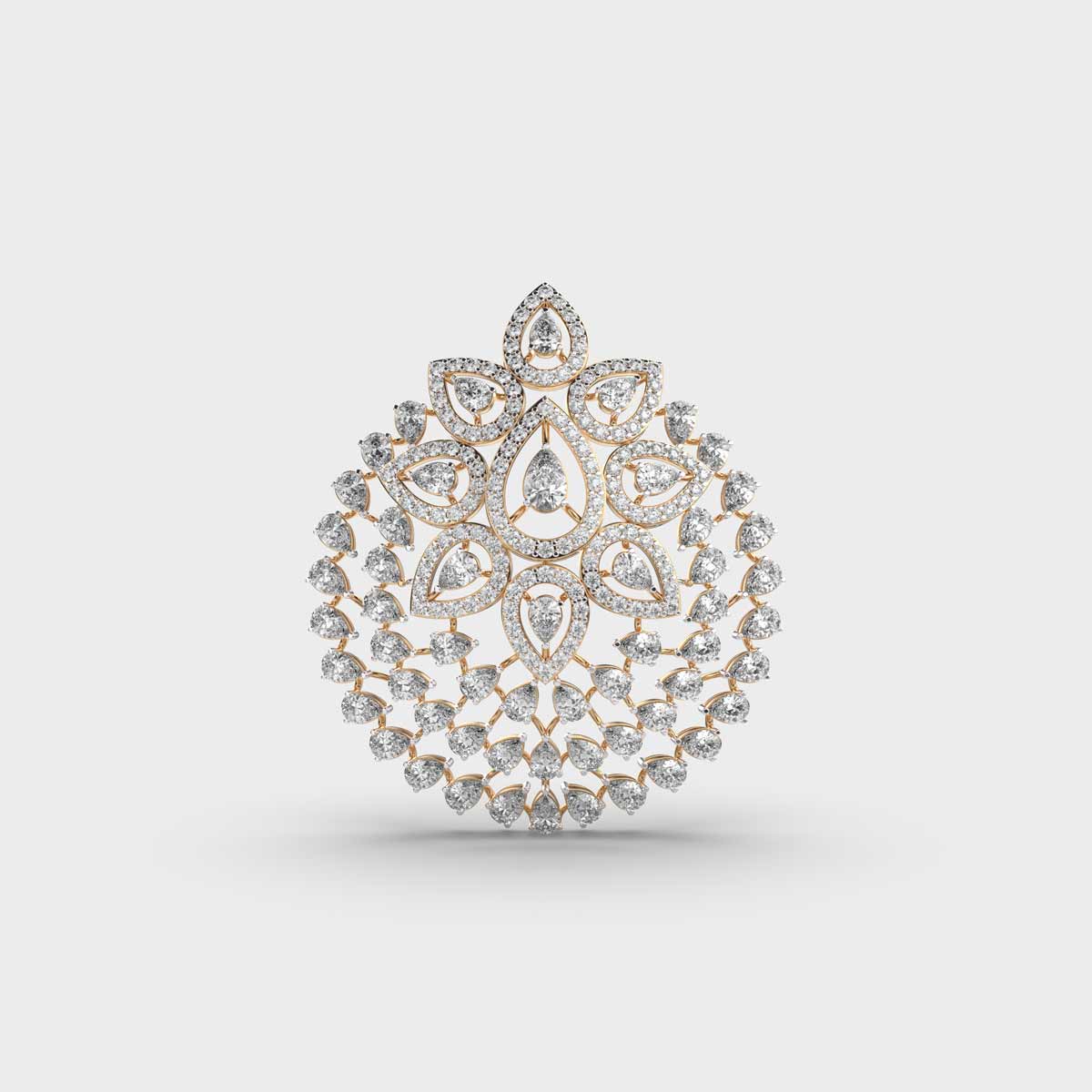 Regal Royalty Diamond Encrusted Pendant (Without Chain)