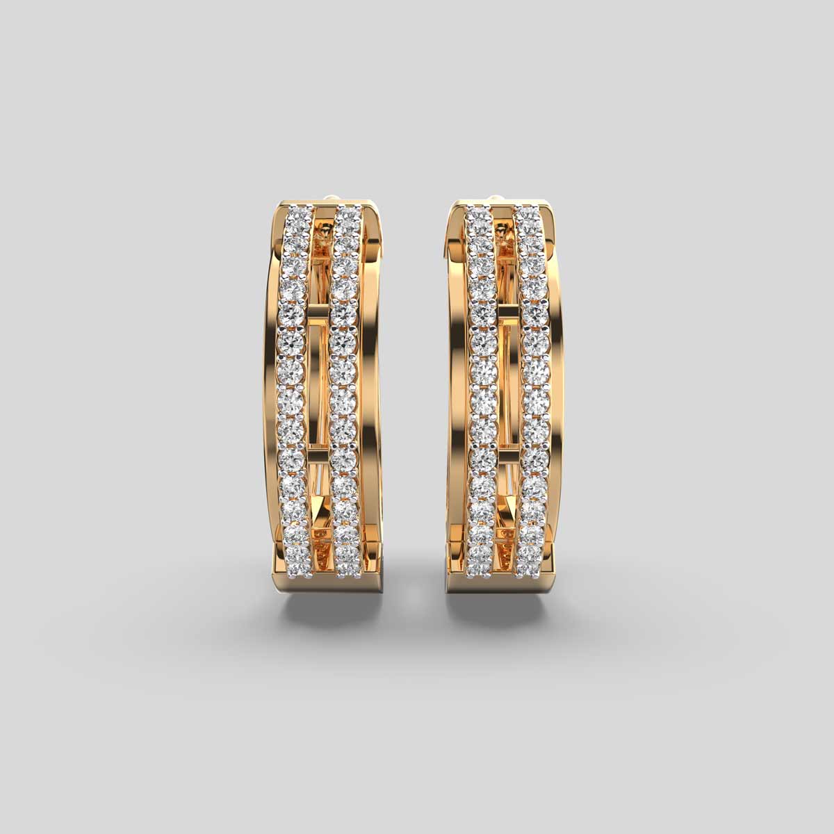 Eternal Beauty Clustered Diamond Hoops