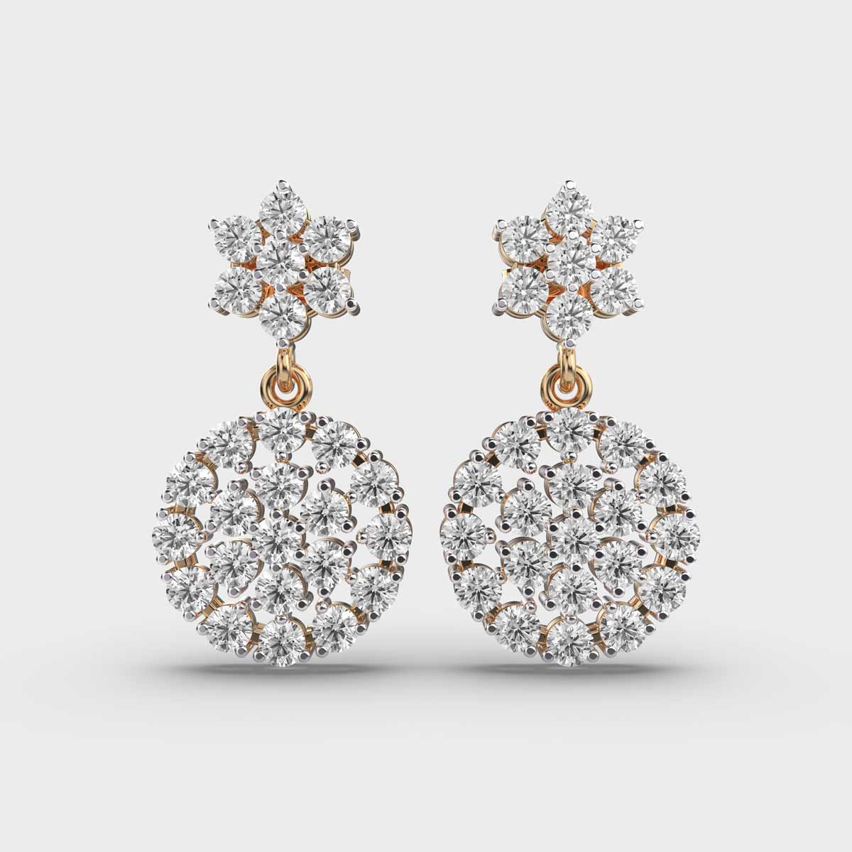 Scintillating Beauty Diamond Dangler Earrings