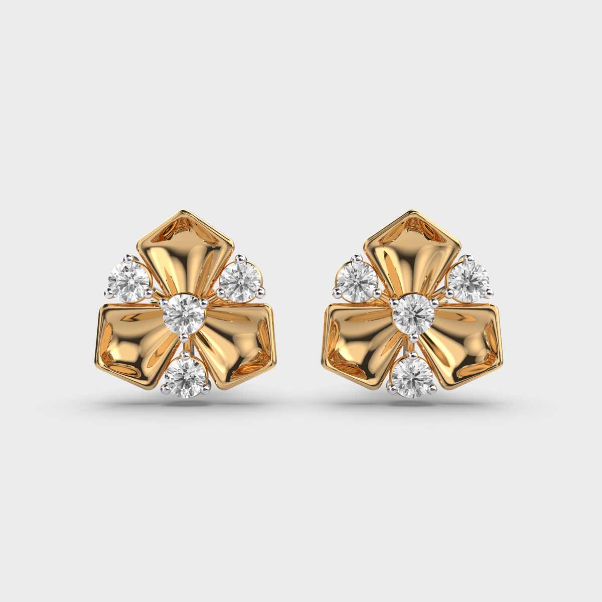 Glam Flora Diamond Earrings For Women