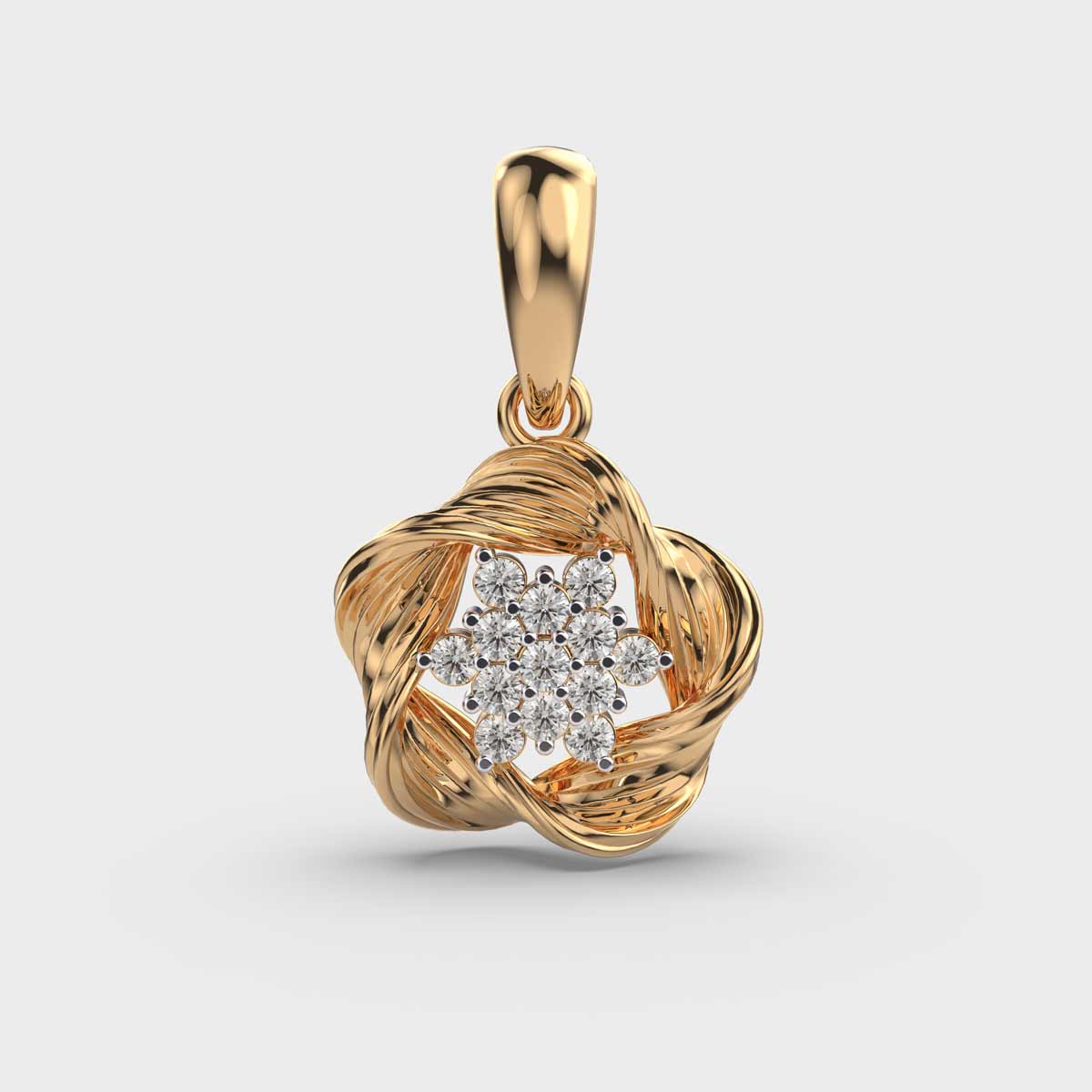 Vibrant Flora Diamond Pendant (Without Chain)