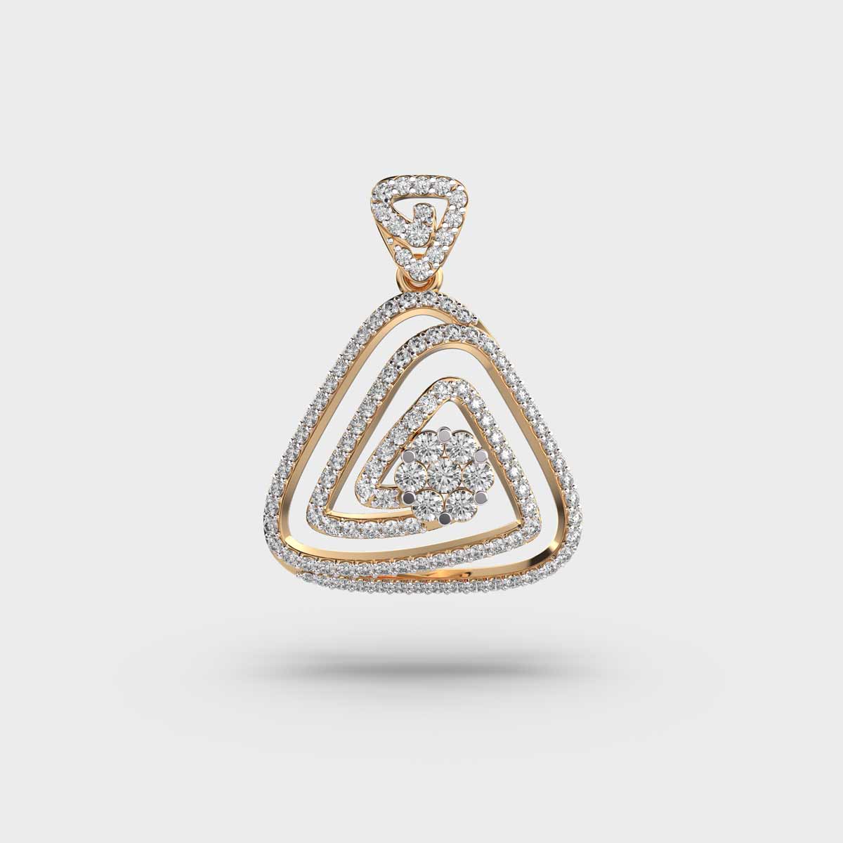 Swirling Beauty Diamond Pendant (Without Chain)