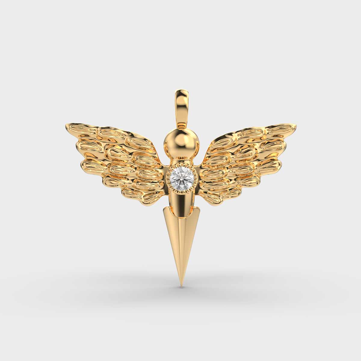 Angels Wing Diamond Pendant (Without Chain)