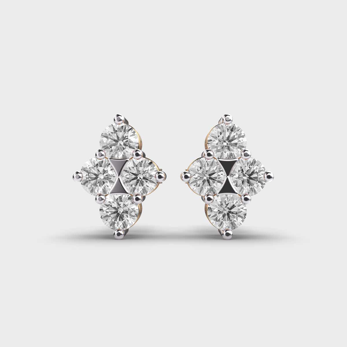 Dainty Tessera Diamond Stud Earrings
