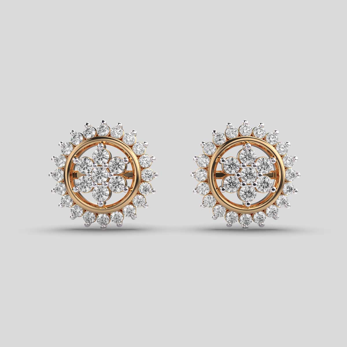 Shining Chakra Diamond Earstuds