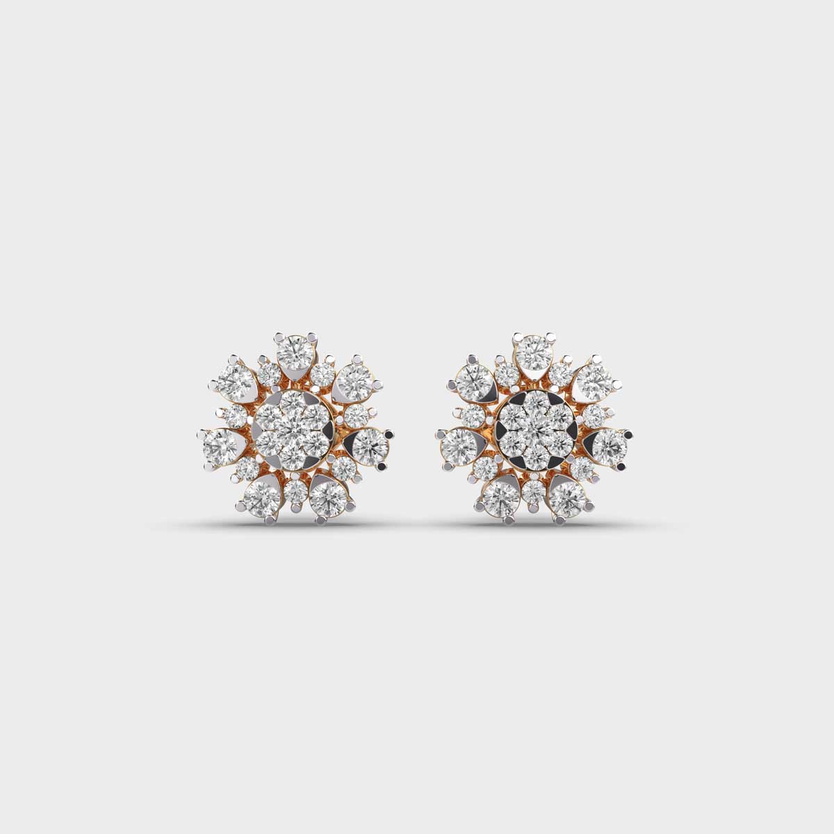 Gleaming Bloom Diamond Earstuds