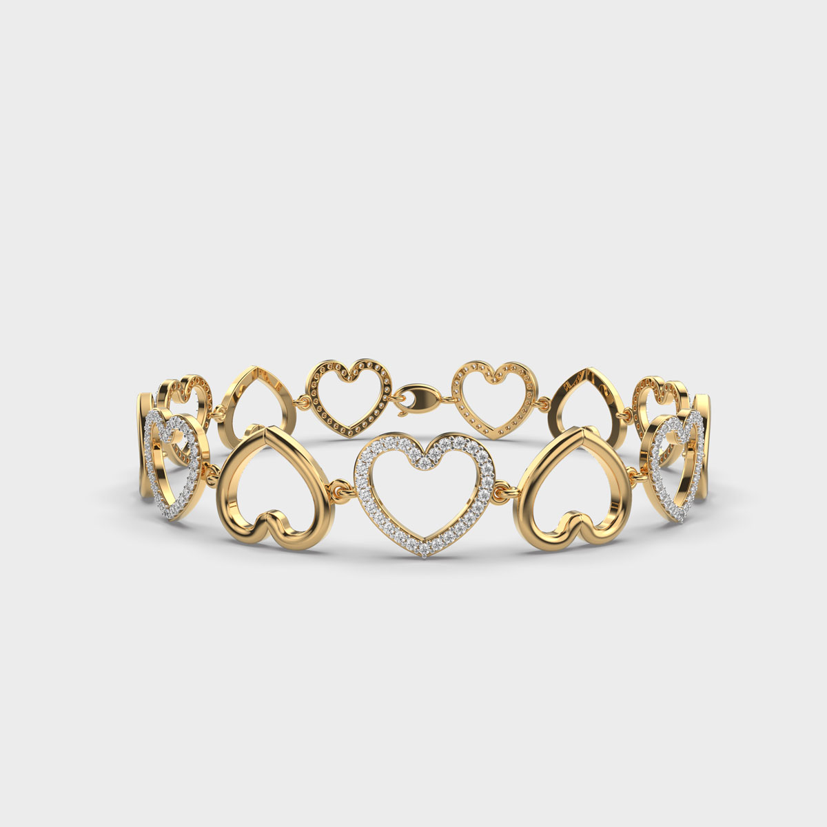 Mirthful Happy Hearts Diamond Bracelet