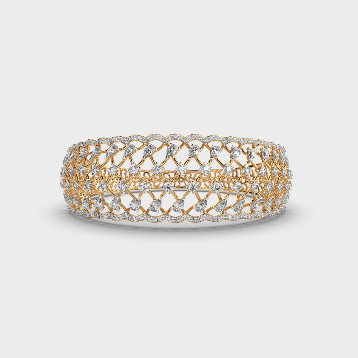 Dazzling Maharani Mesh Diamond Bracelet