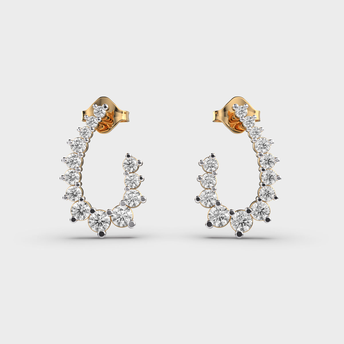 Cozy Curled Up Diamond Earrings