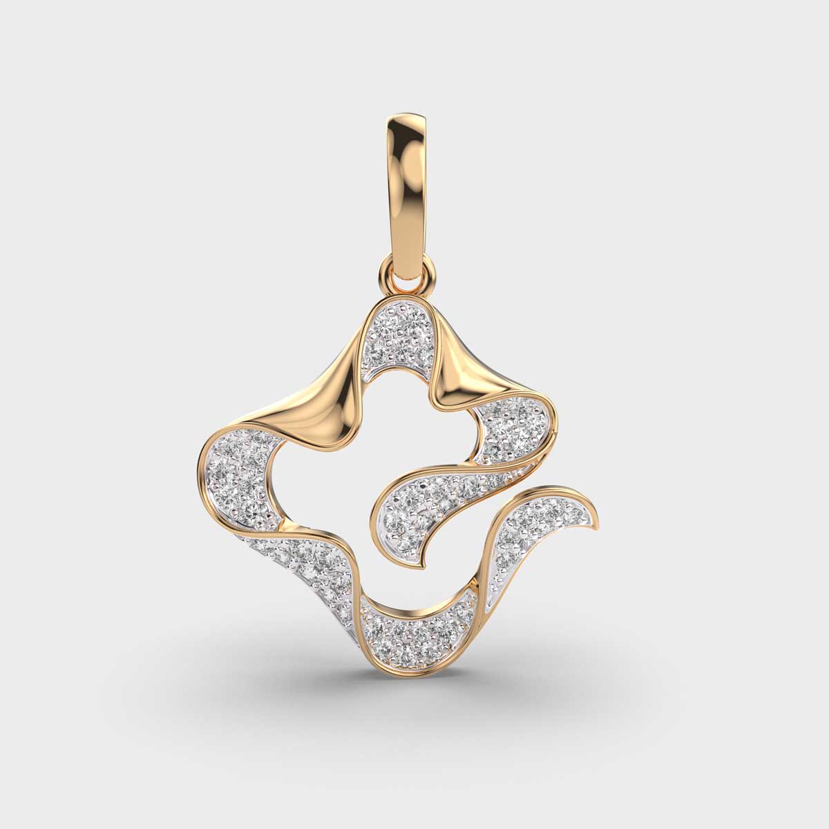 Abstract Diamond Shaped geometric pendant (Without Chain)