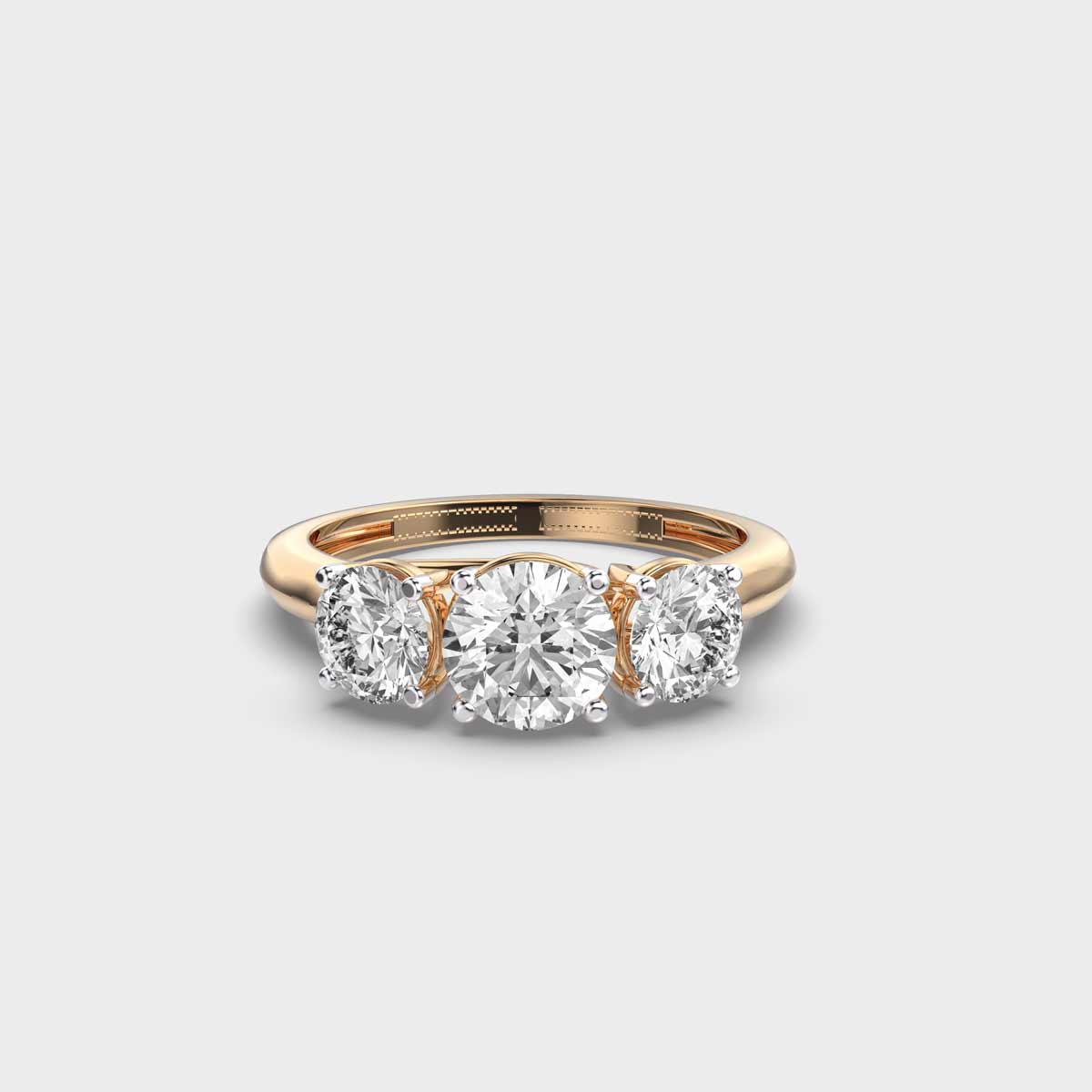 Tres Cluster Diamond Band Ring