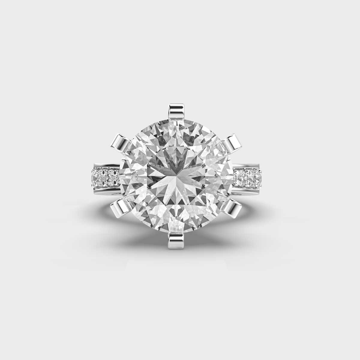 Sacre Coeur Solitaire Diamond Ring
