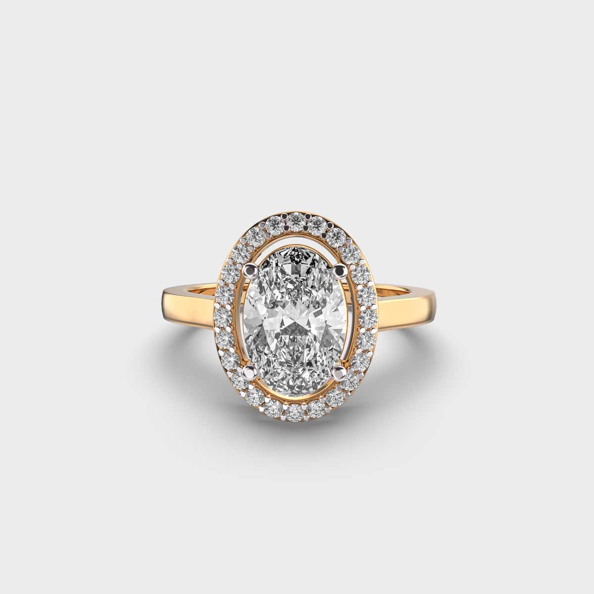 Romantic Balmoral Oval Diamond Ring