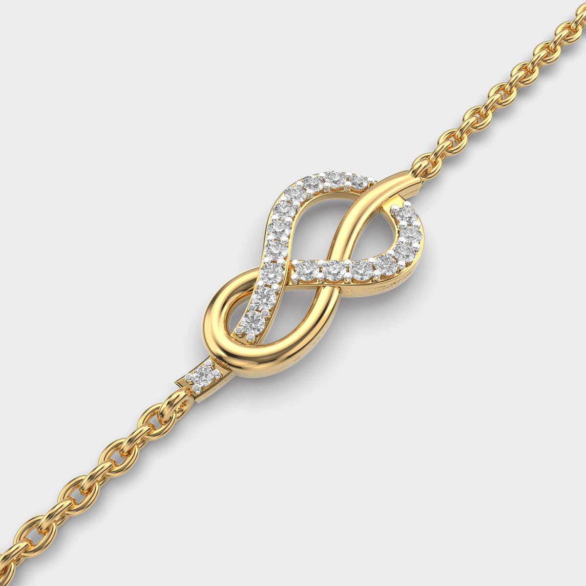 Reef Infinity Knot Diamond Bracelet