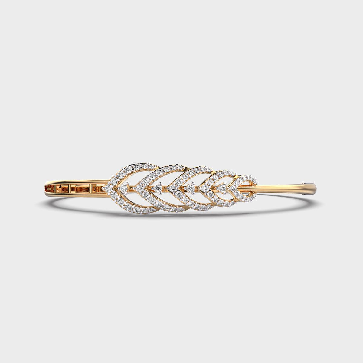 Dazzling Fern Foliage Diamond Bracelet