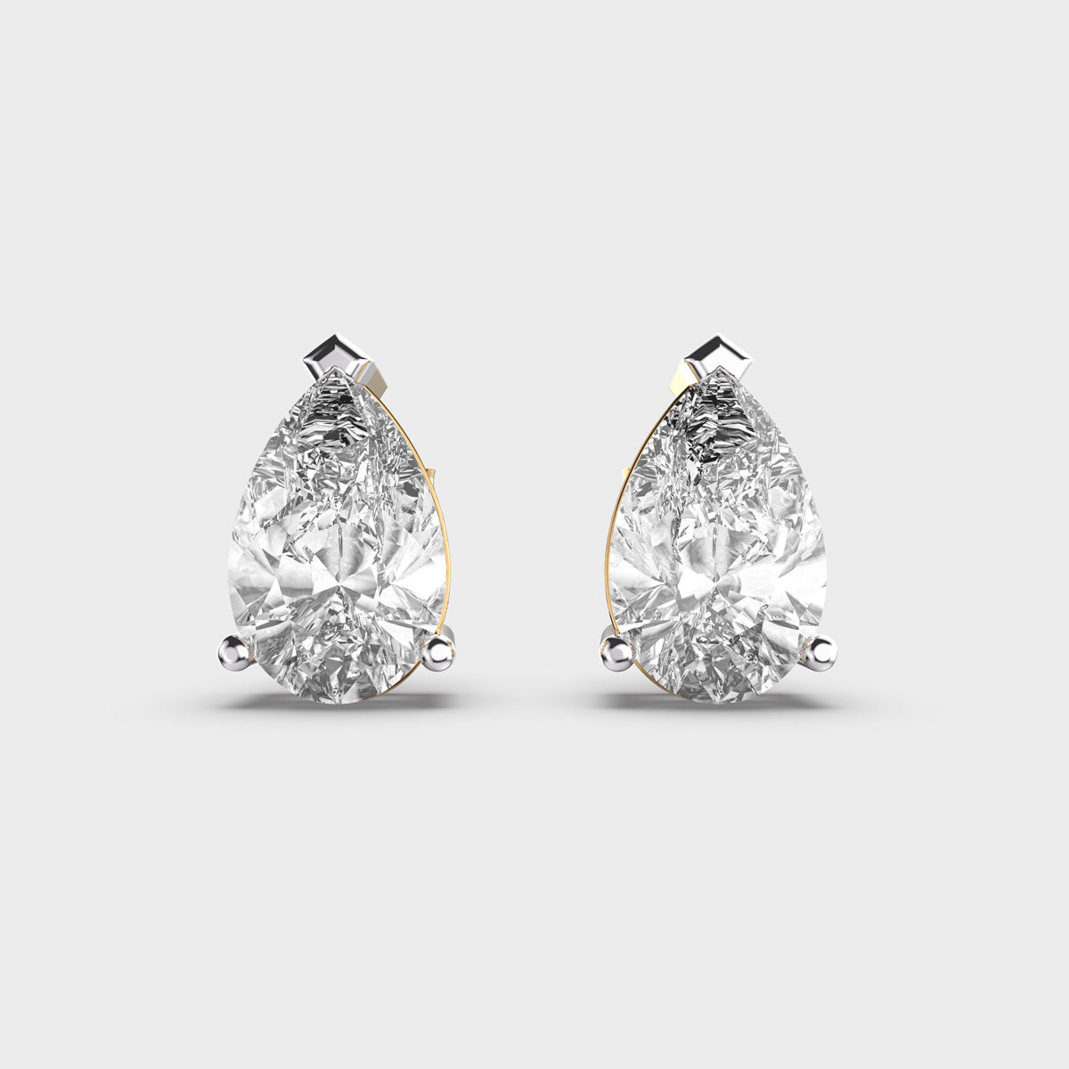 Classic Audrey Pear Cut Diamond Studs