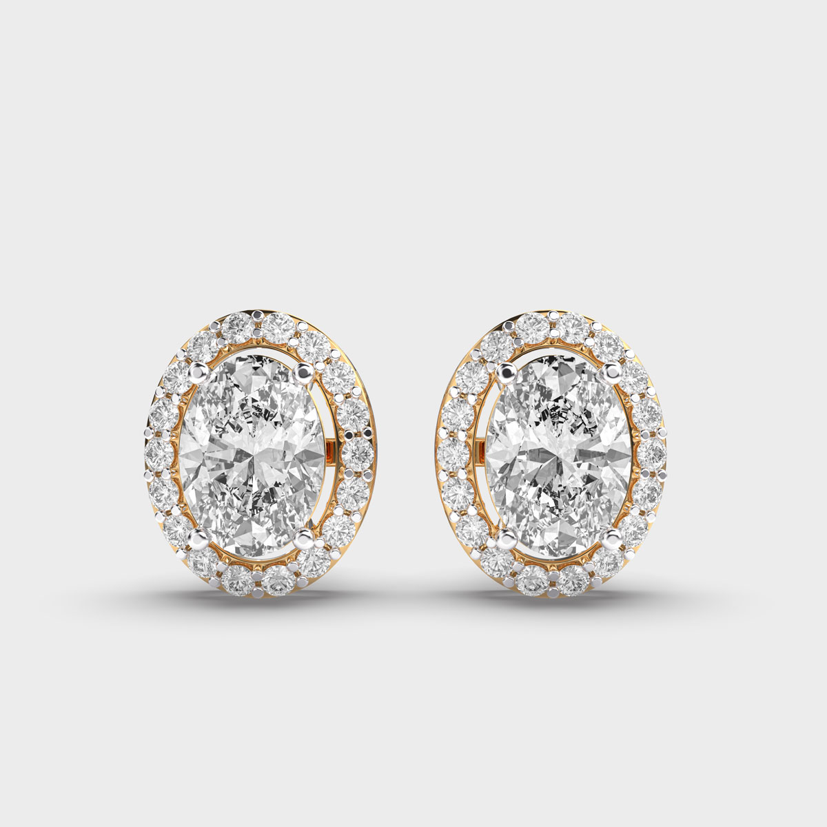 Star Of Astreia Classic Oval Diamond Studs