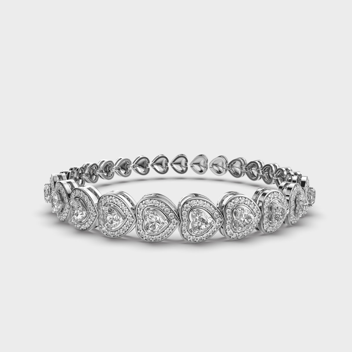 Hearts All The Way Diamond Bracelet