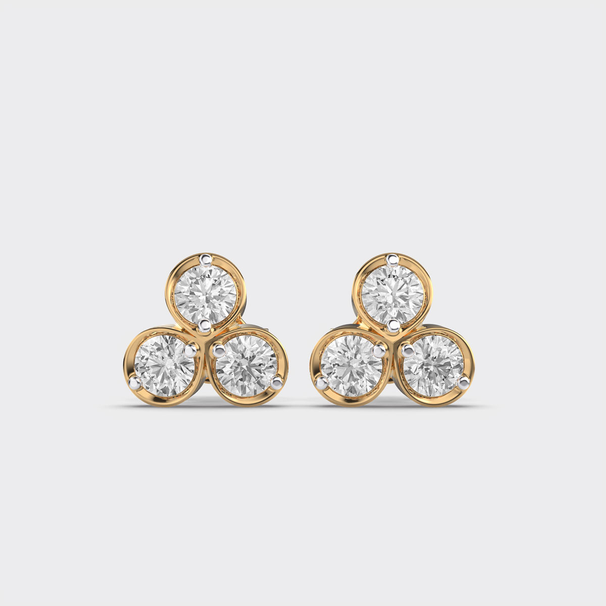 Simple Brilliance Diamond Ear Studs