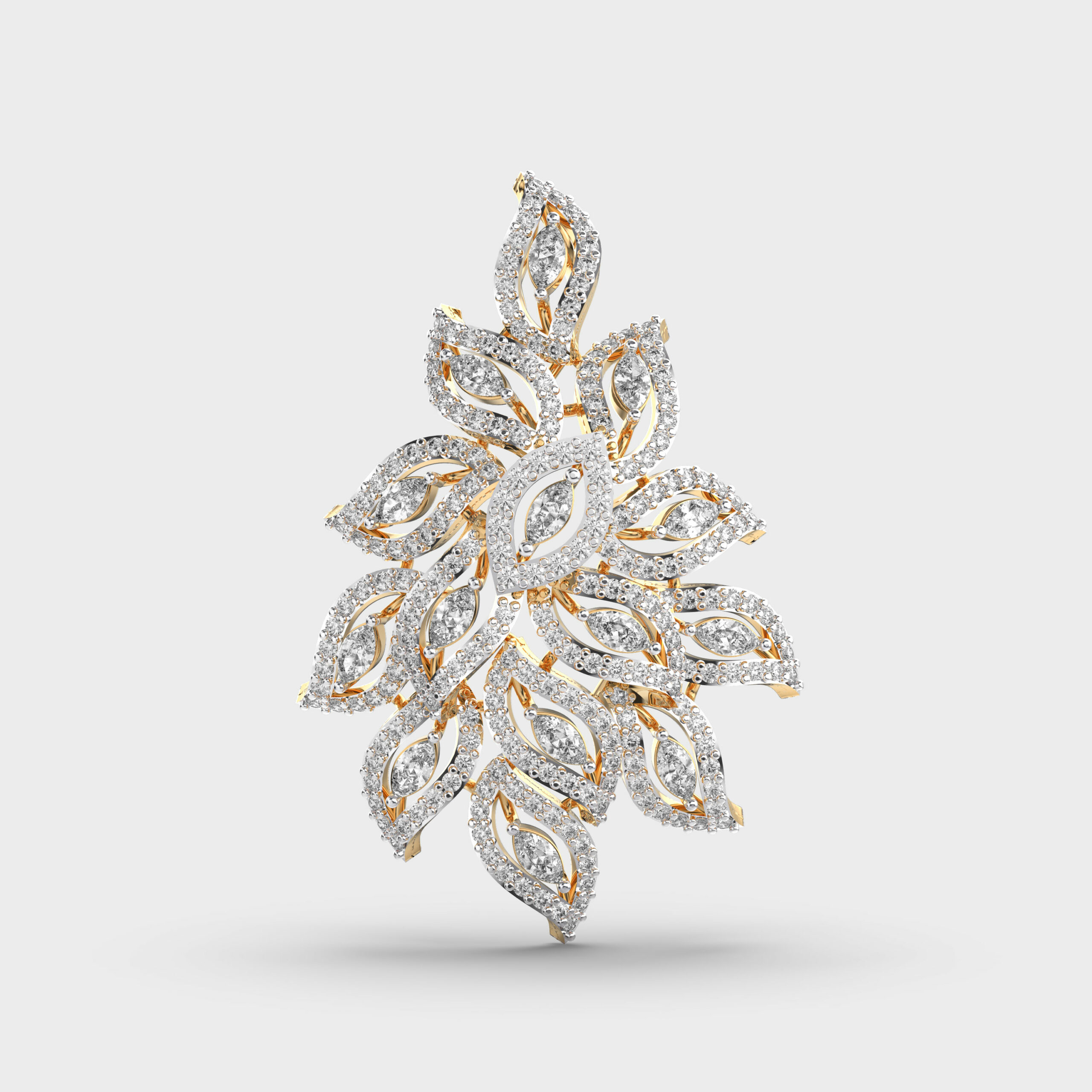 Floral Symphony Diamond Pendant (Without Chain)