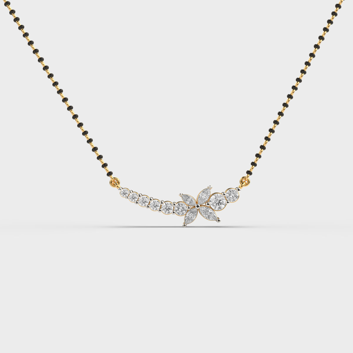 Jasmine Whisper Mangalsutra Pendant (With Chain)