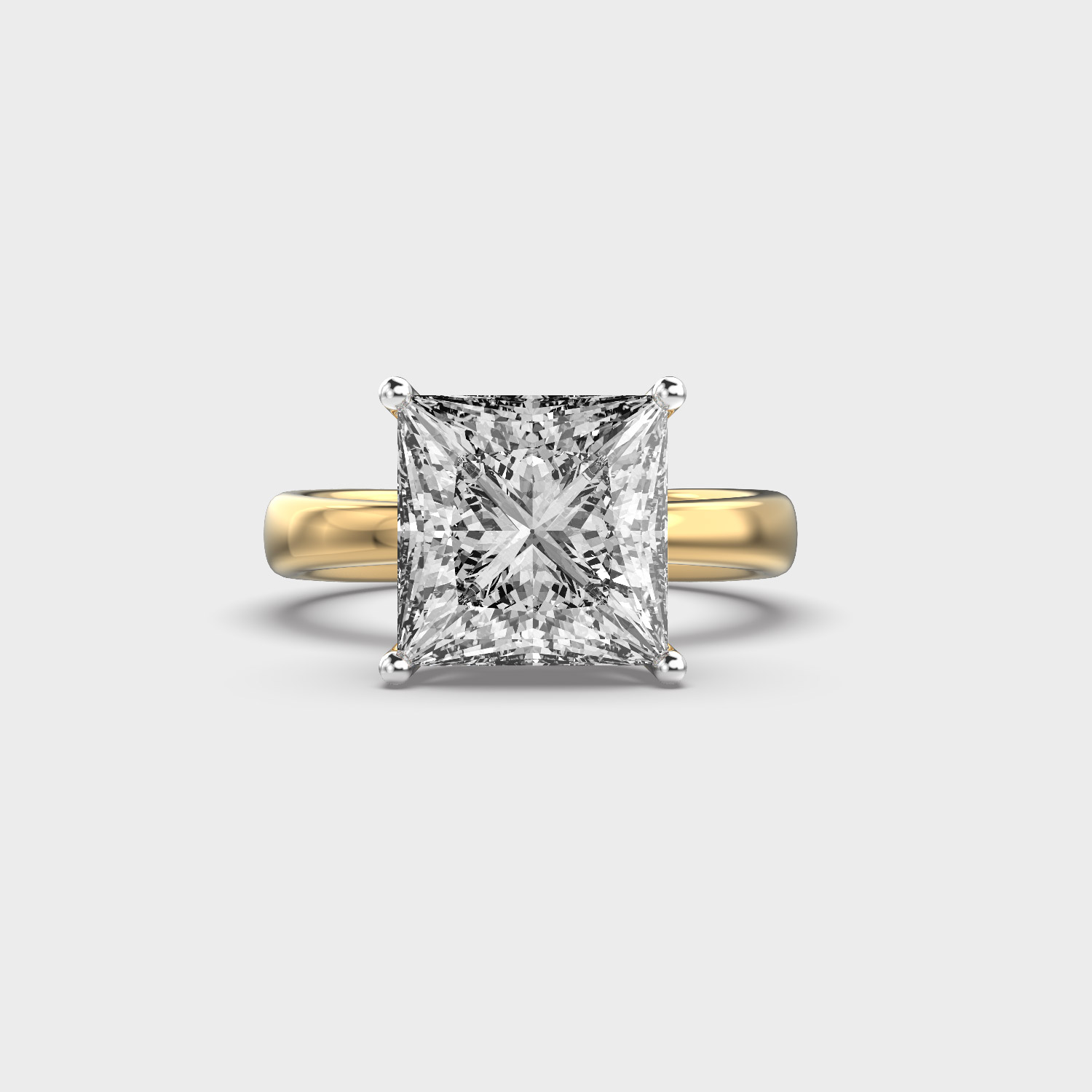 Tapered Diamond Princess Ring
