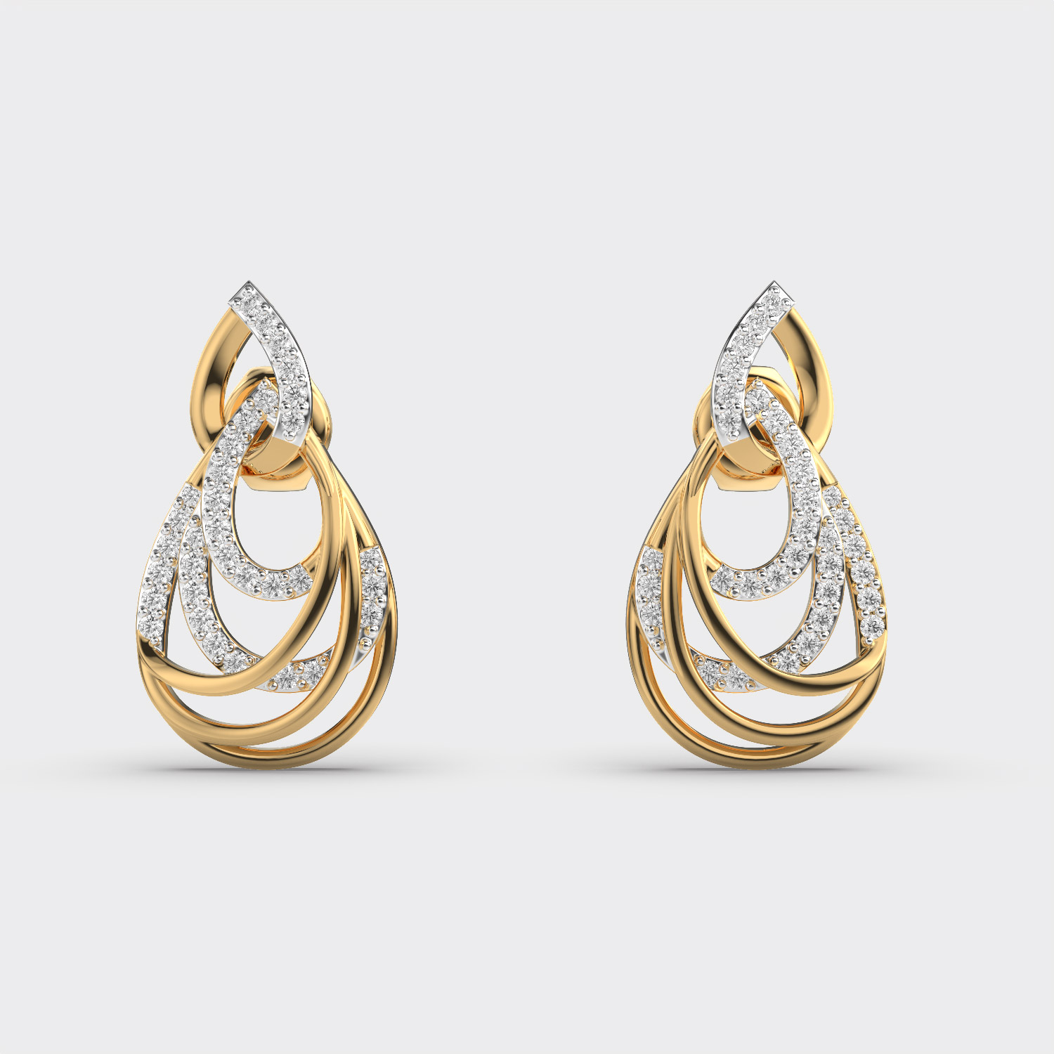 Knotted Loop Forever Diamond Earrings