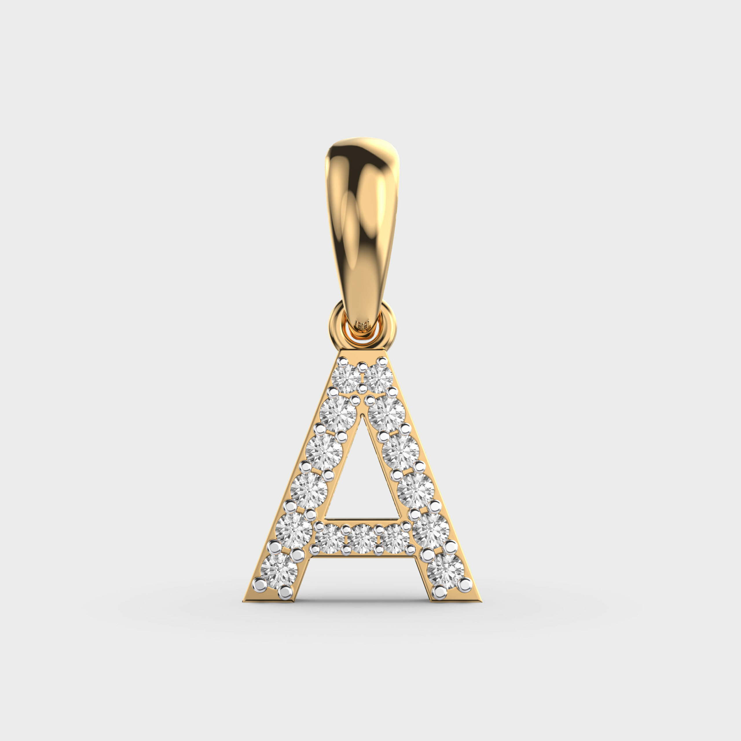 Adorable 'A' Pretty Diamond Pendant (Without Chain)