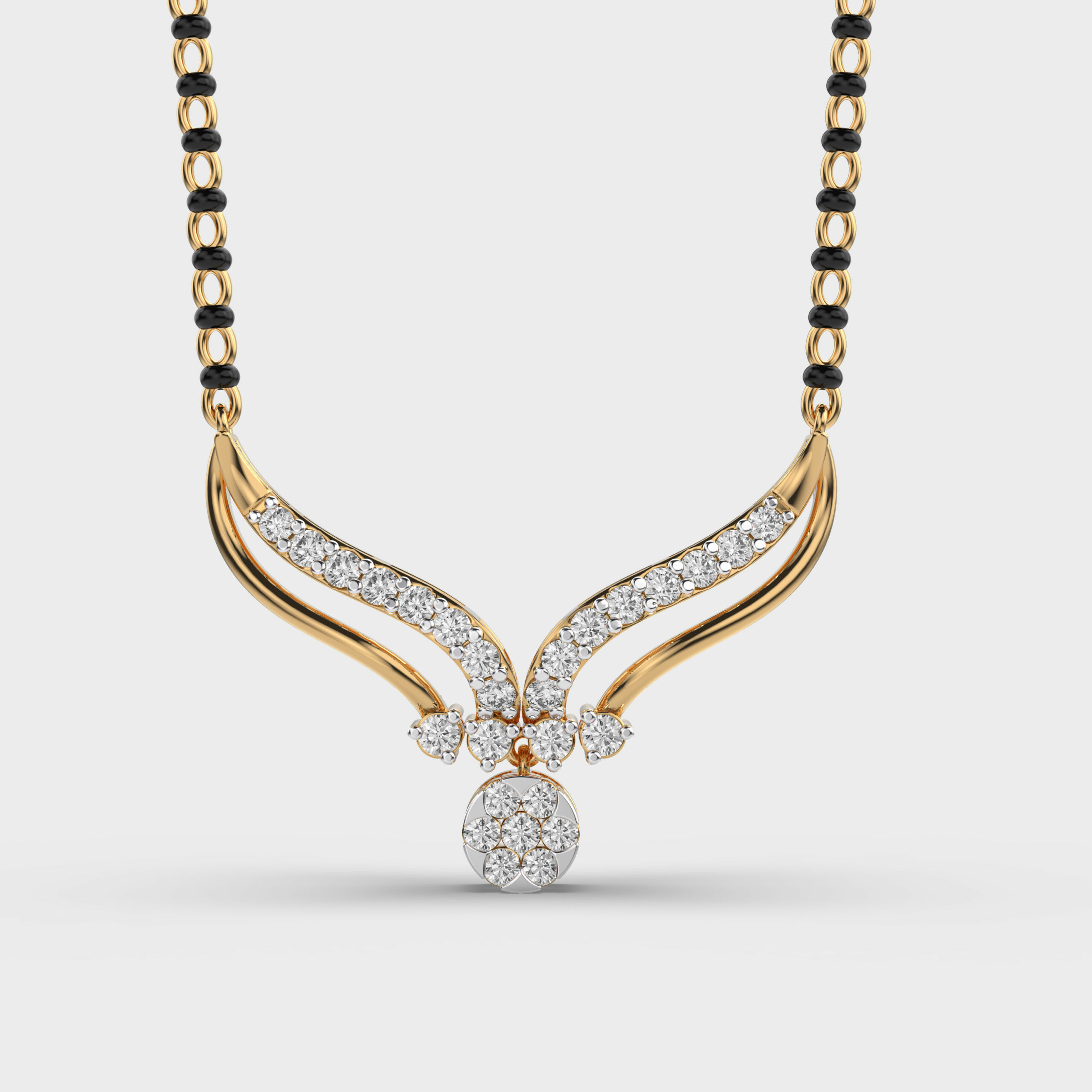 Diamond Mangalsutra Pendant (With Chain)