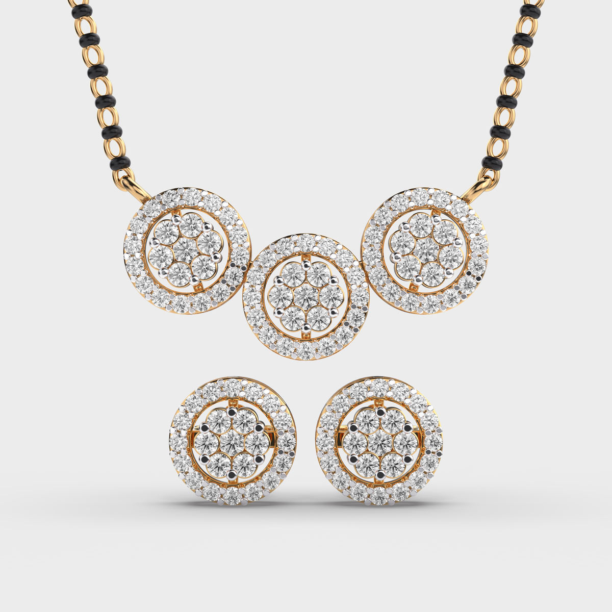 Shubh Mangalsutra Pendant & Earring Set (With Chain)
