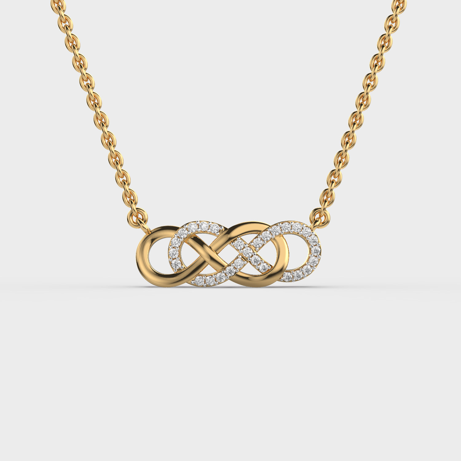 Double Eternal Infinity Pendant (With Chain)