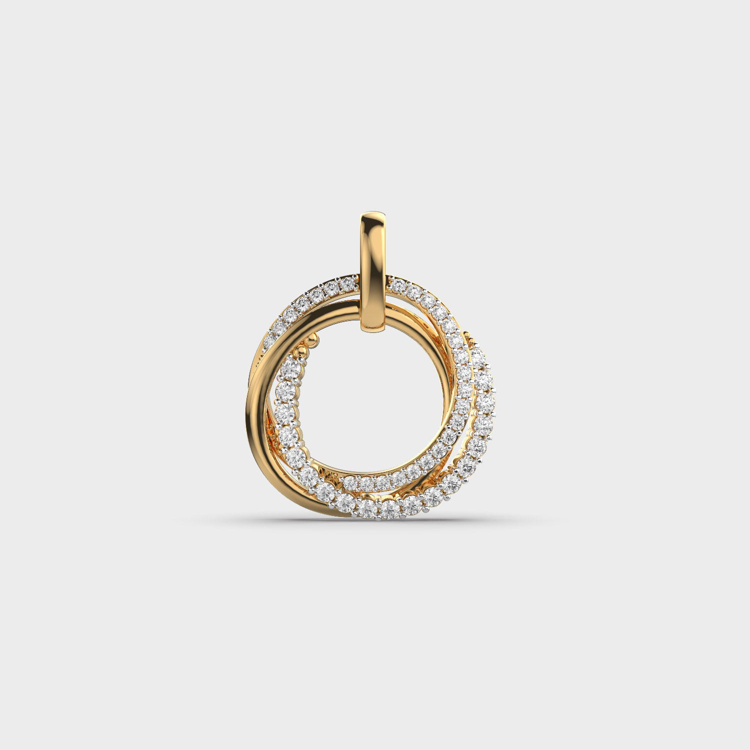Glitterbeam Diamond Gold Pendant (Without Chain)