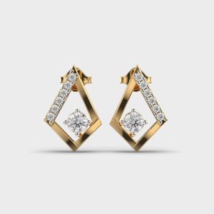 Oblique Jazz Diamond Stud