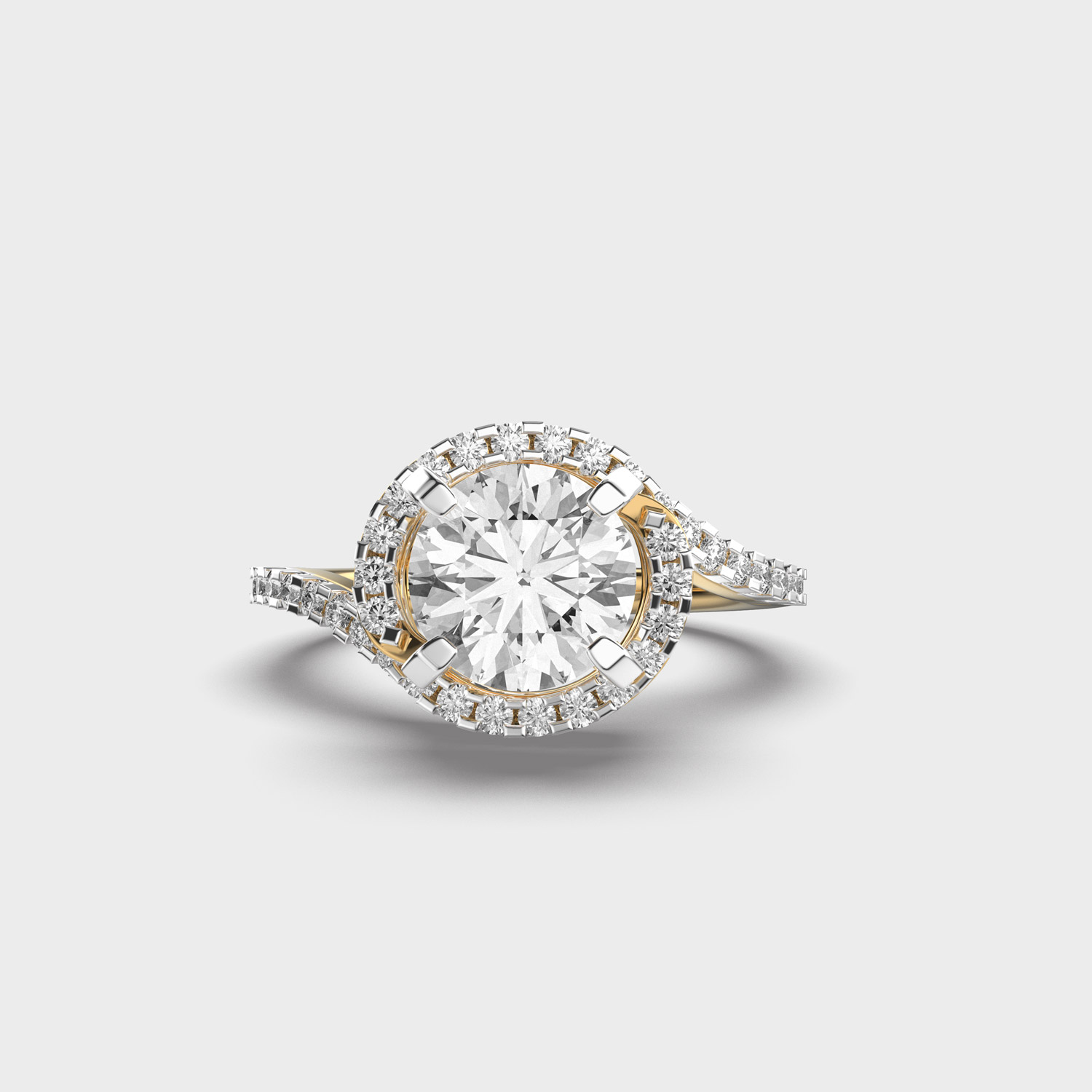 Twisted Blossom Diamond Ring