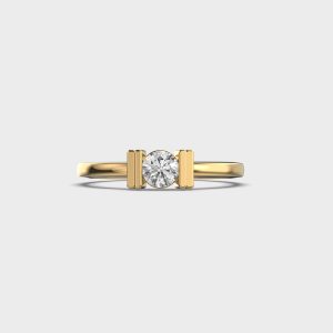 Sandwiched Sparkle Diamond Ring