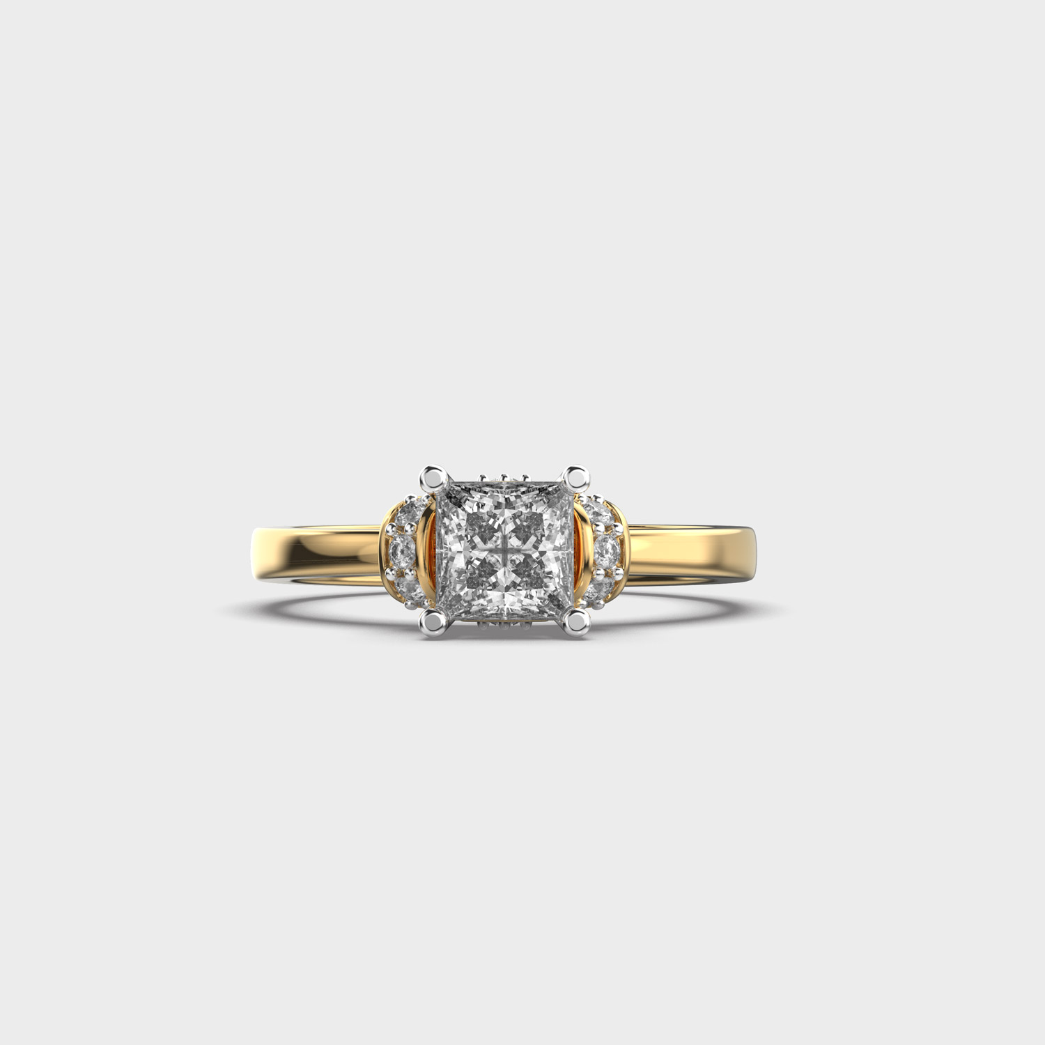 Royal Throne In Pave Diamond Ring