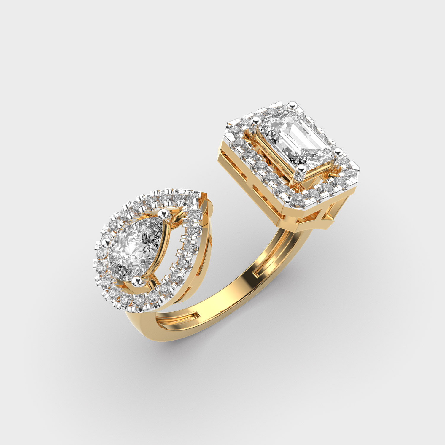 Shimmering Love Toi-et-moi Diamond Ring