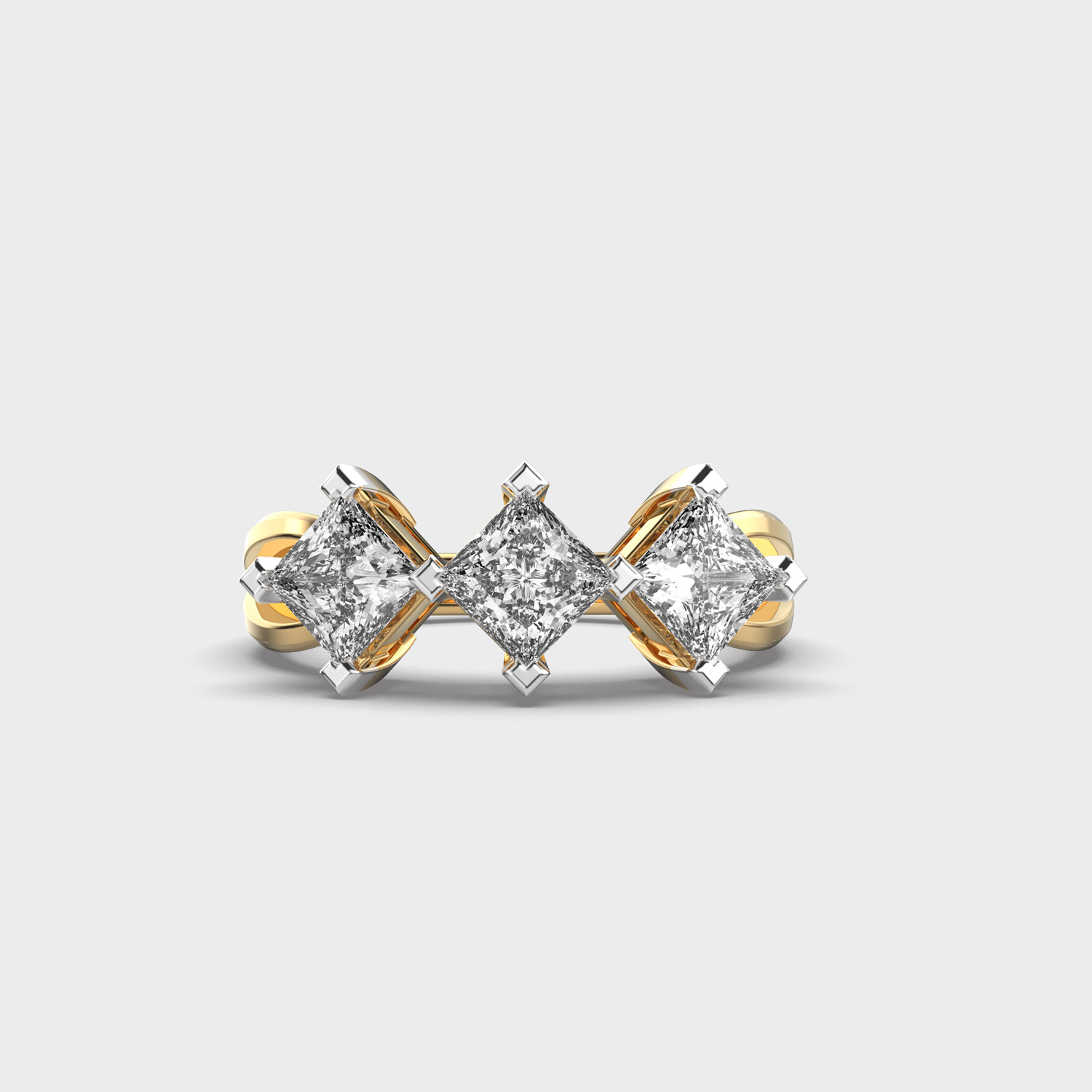 Glorious Triad Crown Diamond Ring