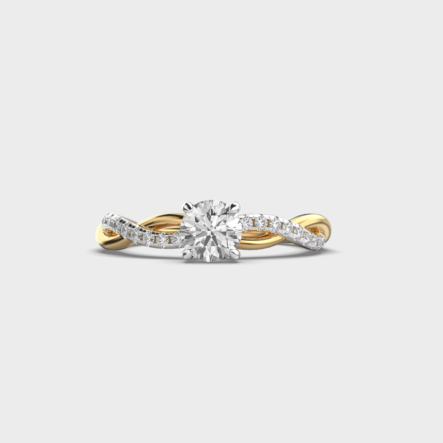 Lone Glow Twisted Diamond Ring
