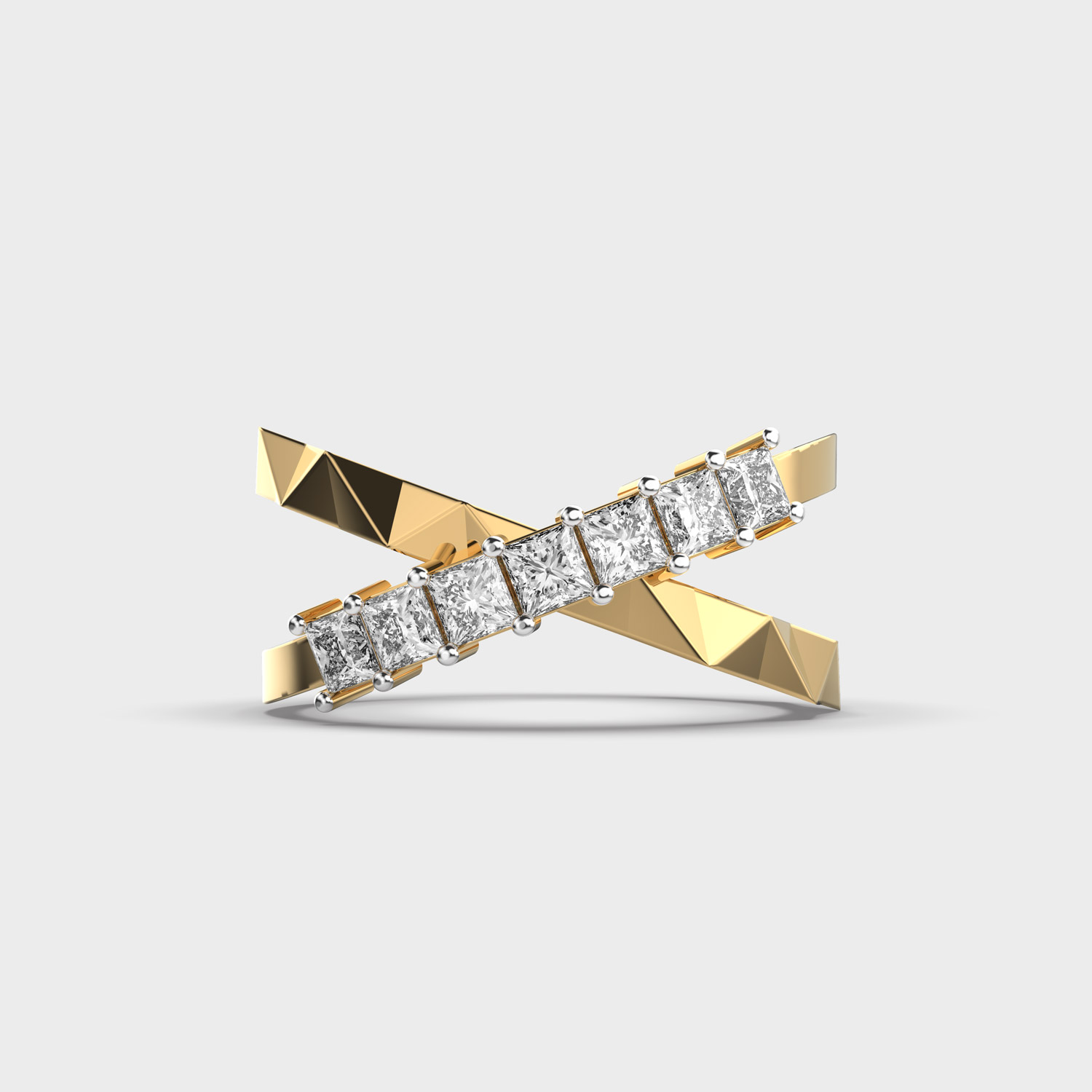 Bare Beam Axis Diamond Ring