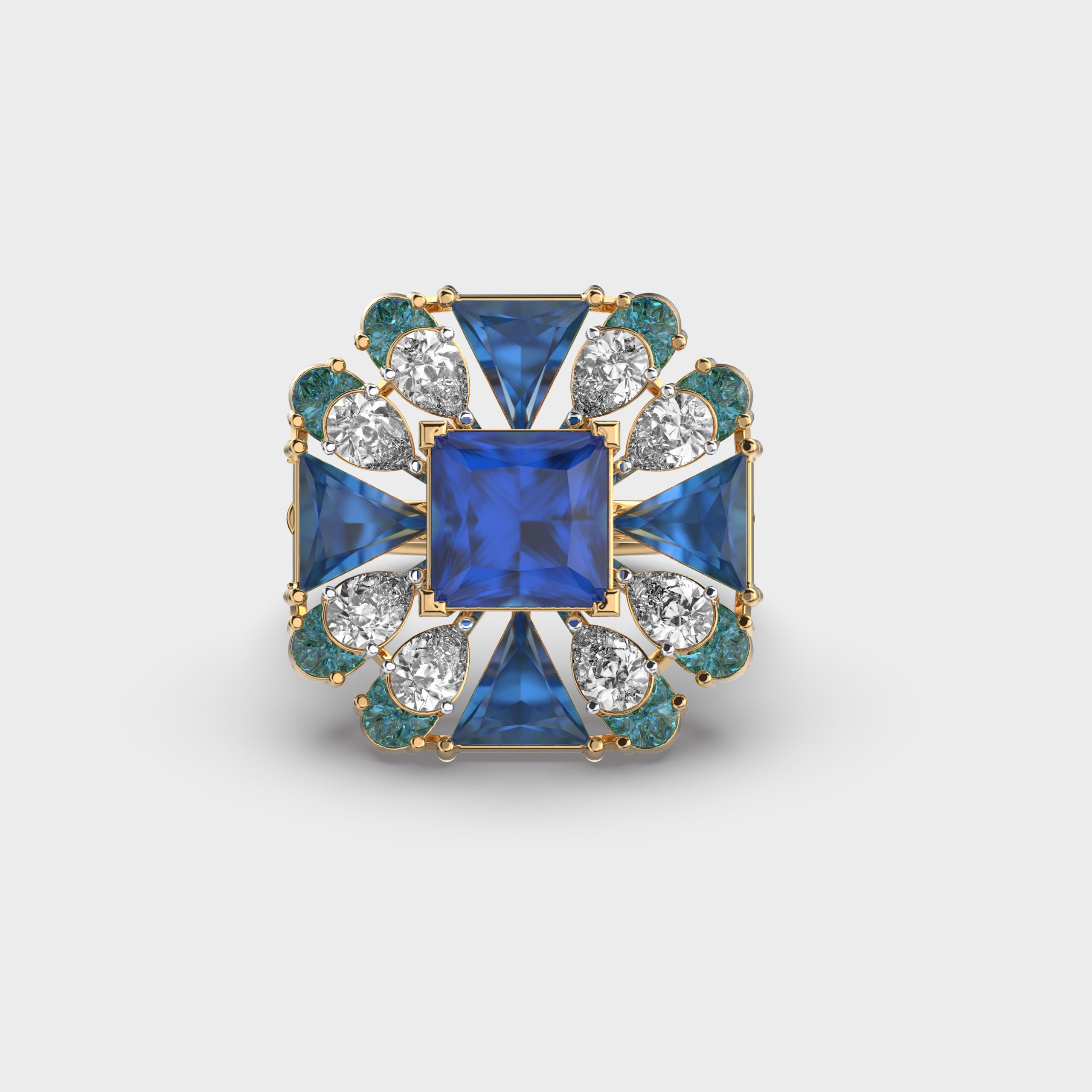 Heirloom Royal Blue Jubilee Diamond Ring