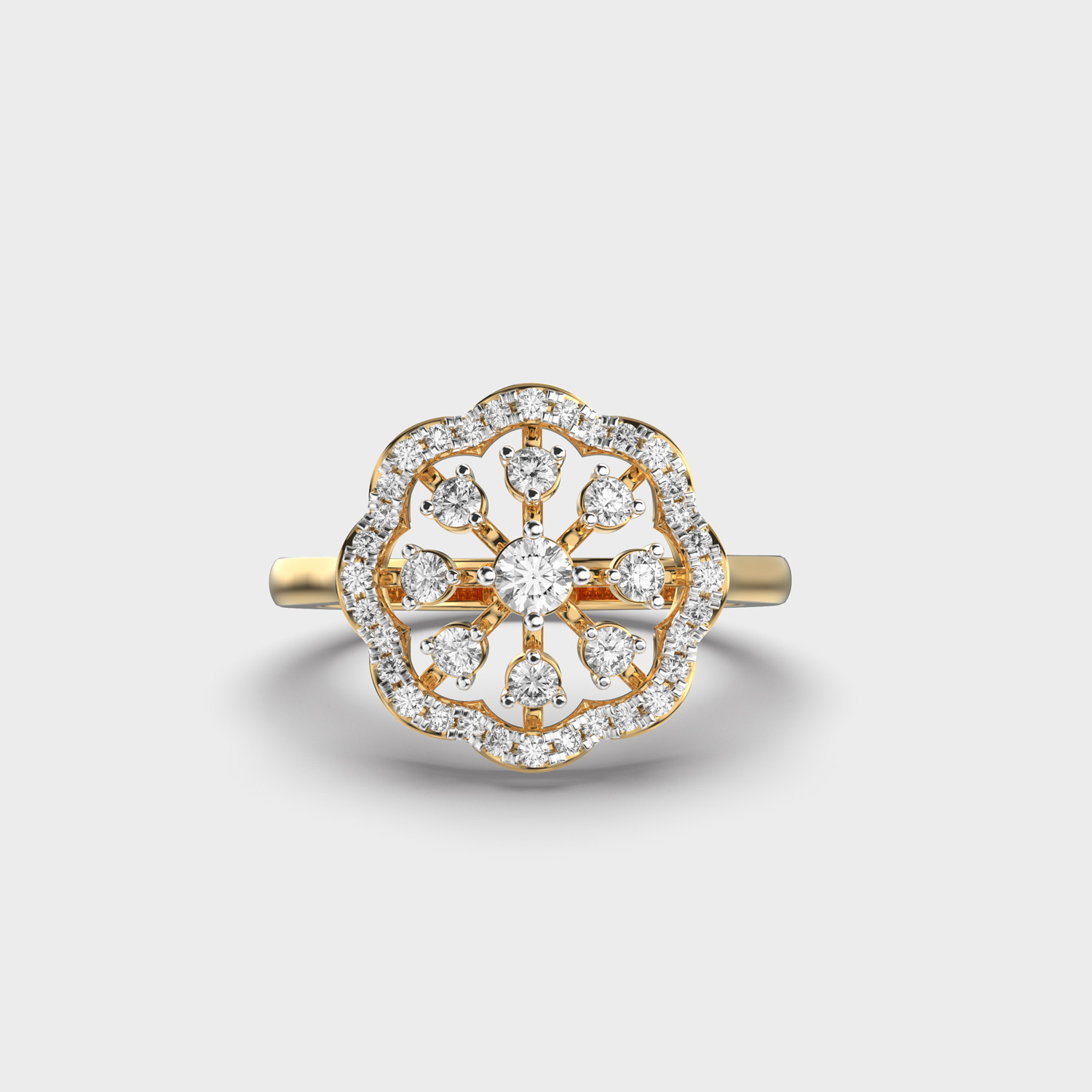 Lustrous Regal Aura Diamond Ring