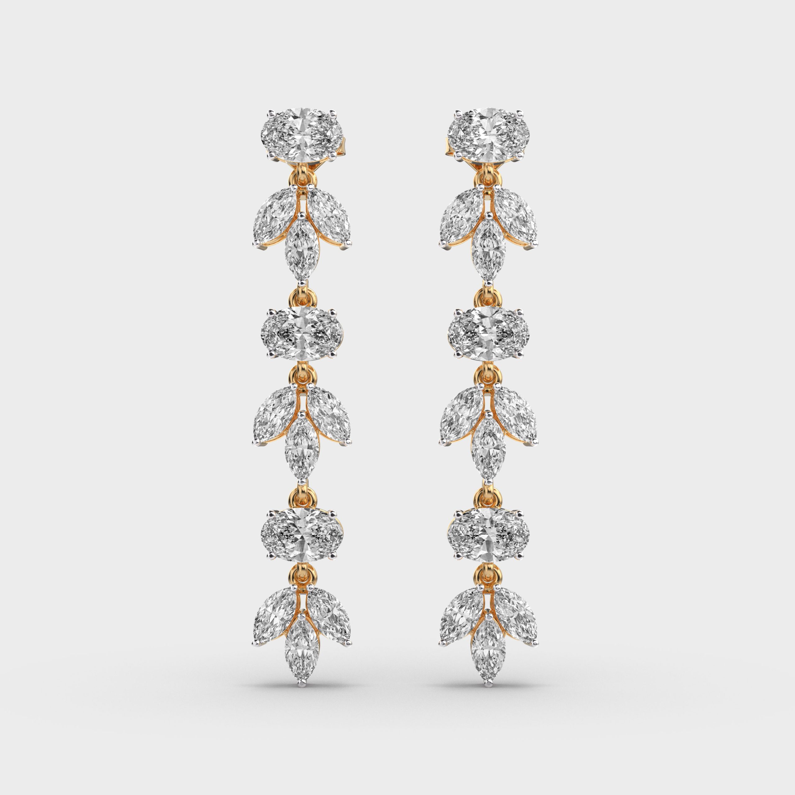 Gleam Cascade Diamond Drop Earrings