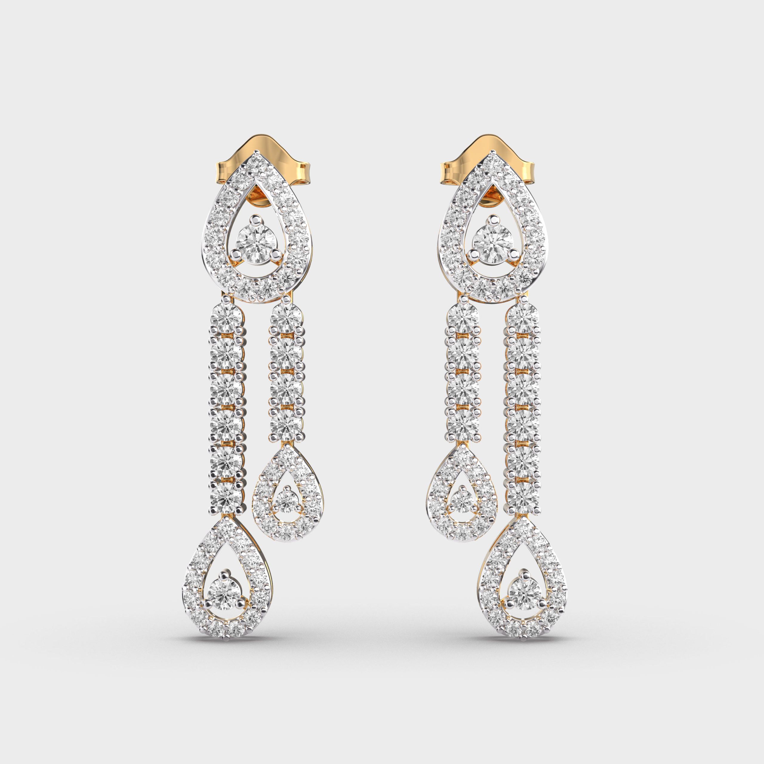 Garden Dewfall Mixed Diamond Earrings