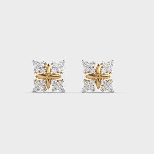 Expressive Petals Diamond Studs