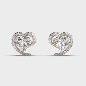 Charming Heart Diamond Studs