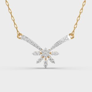 Graceful Petals Diamond Pendant