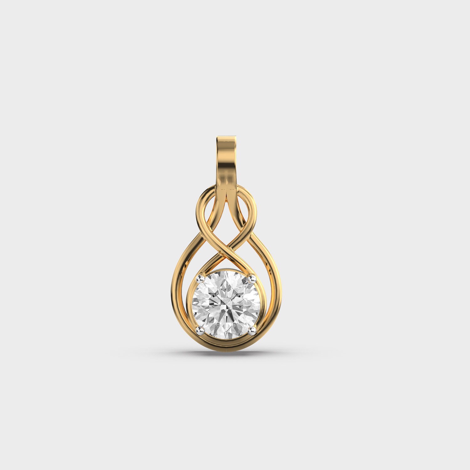Intricate Knot Diamond Pendant (Without Chain)