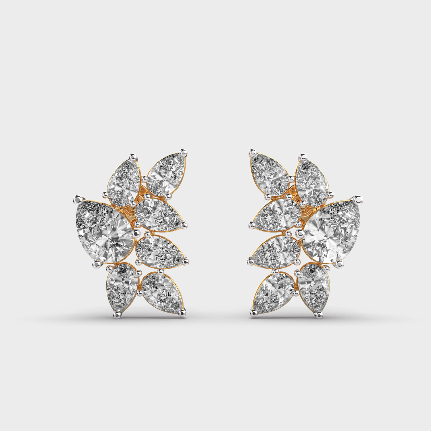 Vintage Retro Starlet Diamond Earrings