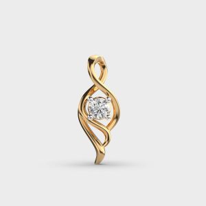 Wavy Flow Diamond Pendant